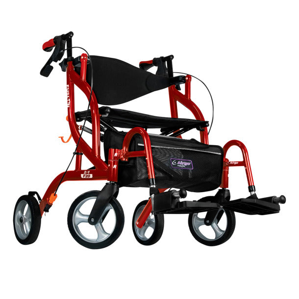Drive Medical Airgo Fusion F18 Side-Folding Rollator & Transport Chair