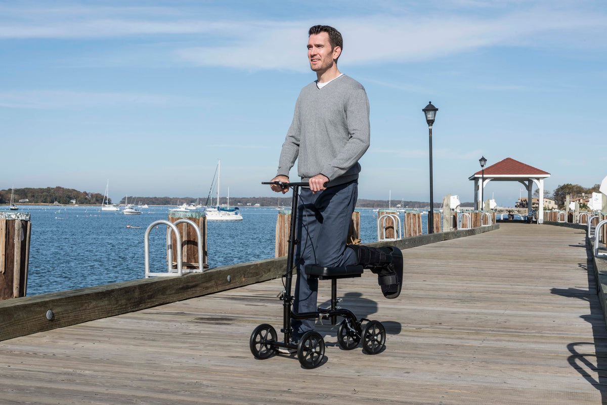Steerable Folding Knee Walker Knee Scooter, Alternative to Crutches — RTL799