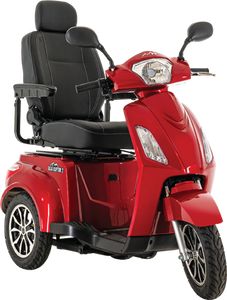 Raptor 3-wheel scooter in candy apple red