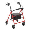 Rollator Rolling Walker with 6" Wheels, Red