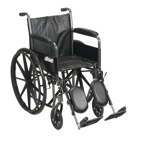 Silver Sport 2 Wheelchair, Detachable Full Arms, Elevating Leg Rests, 16