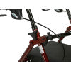Rollator Rolling Walker with 6" Wheels, Fold Up Removable Back Support and Padded Seat, Red