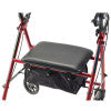 Rollator Rolling Walker with 6" Wheels, Red