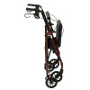Rollator Rolling Walker with 6" Wheels, Fold Up Removable Back Support and Padded Seat, Red
