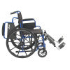 Blue Streak Wheelchair with Flip Back Desk Arms, Elevating Leg Rests, 18" Seat