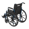 Blue Streak Wheelchair with Flip Back Desk Arms, Swing Away Footrests, 18" Seat