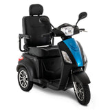 Raptor 3-wheel scooter in black and blue