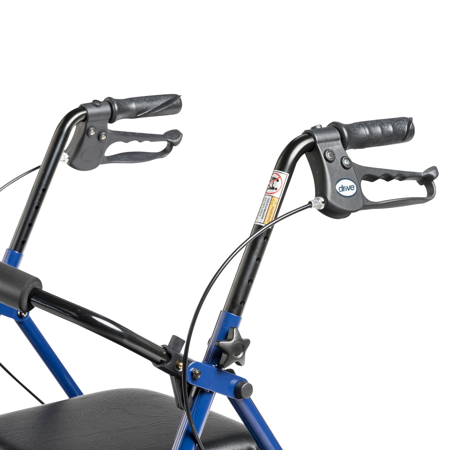 Four Wheel Rollator Rolling Walker with Fold Up Removable Back Support, Blue