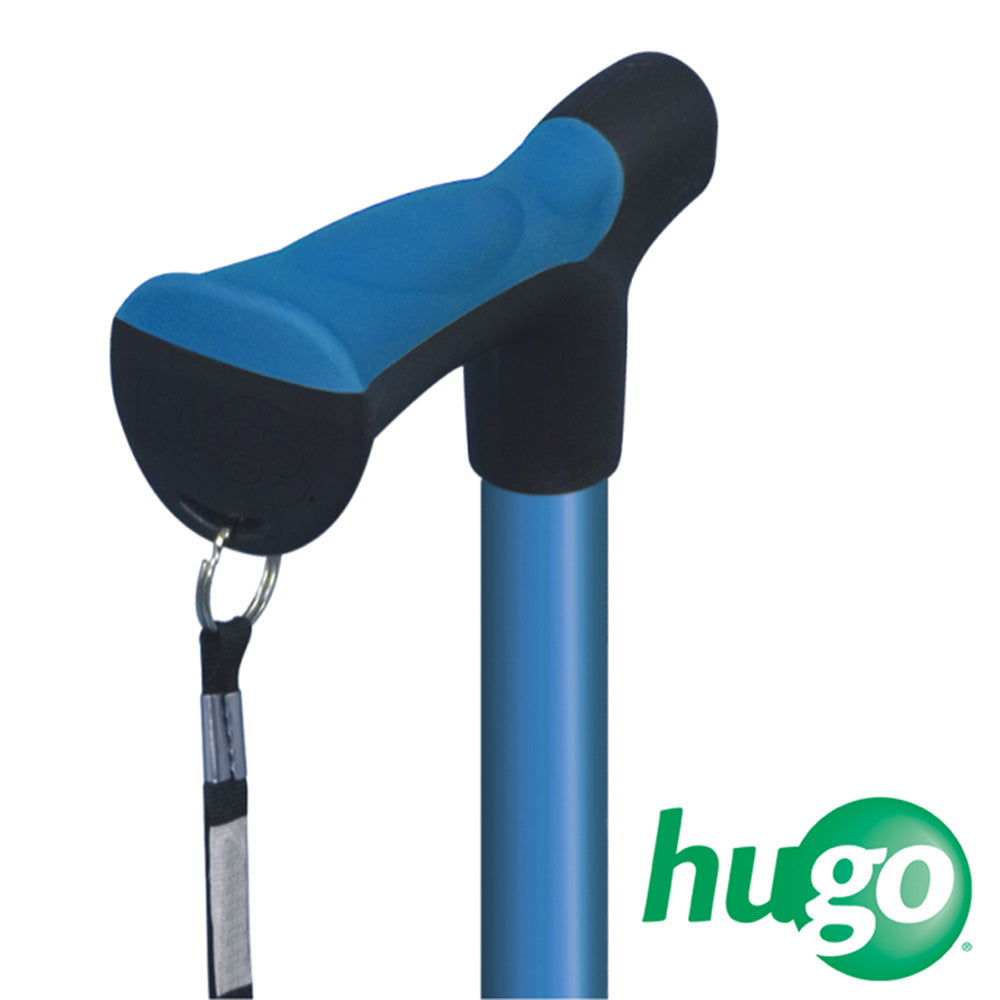 Adjustable Folding Cane with Reflective Strap, Aqua – In Motion Services