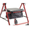 Rollator Rolling Walker with 6" Wheels, Red