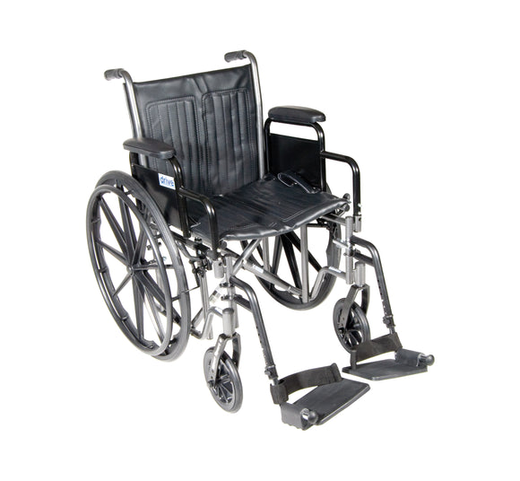 Silver Sport 2 Wheelchair, Detachable Desk Arms, Swing away Footrests, 16