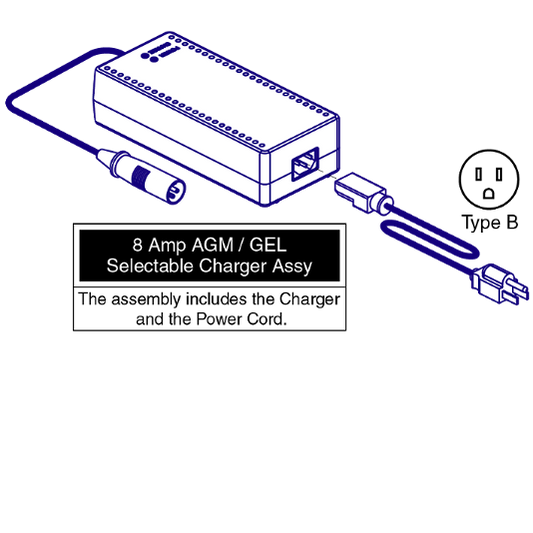 PRIDE MOBILITY 8AH CHARGER