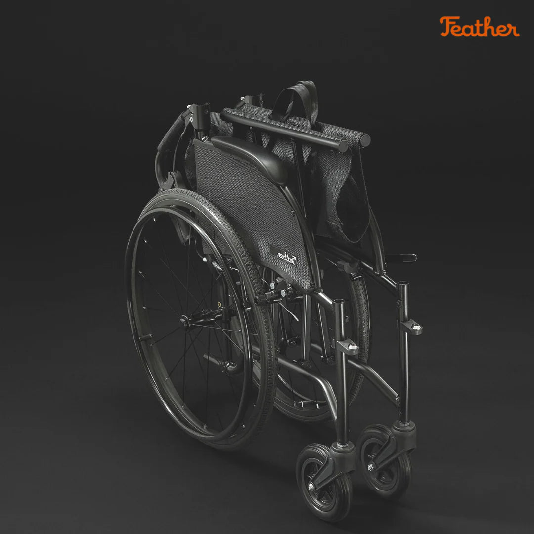 Feather Manual Wheelchair (Matte Black)