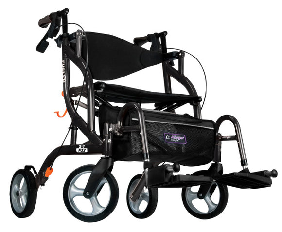 Drive Medical Airgo Fusion F23 Side-Folding Rollator & Transport Chair