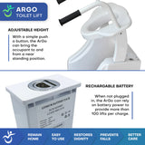 Regain Independence: ArGo Powered Toilet Seat Riser (440 lbs)