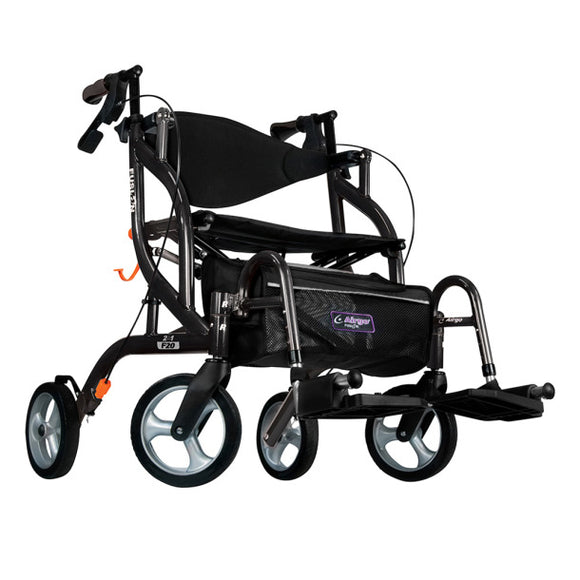 Drive Medical Airgo Fusion F20 Side-Folding Rollator & Transport Chair