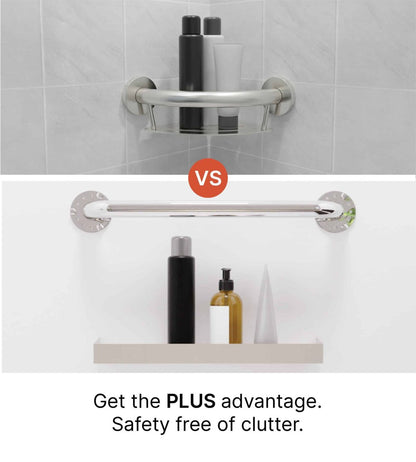 Healthcraft PLUS Corner Shelf + Grab Bar