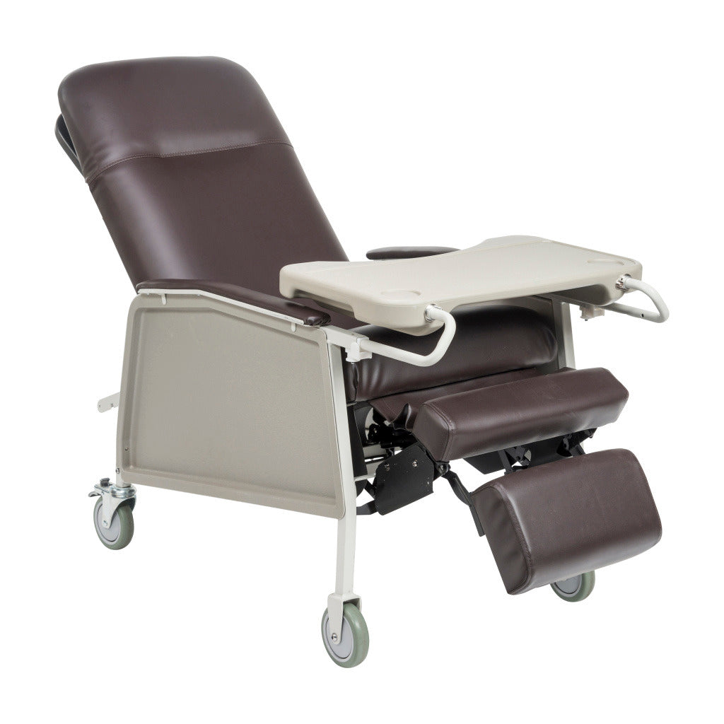 3 Position Heavy Duty Bariatric Geri Chair Recliner, Chocolate