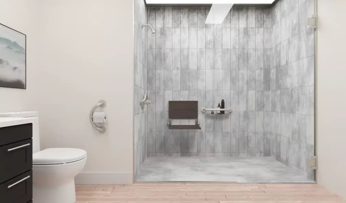 Healthcraft PLUS Bundle: Bamboo Shower Seat + 3x Grab Bars