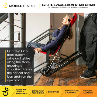 EZ LITE Evacuation Chair: Lightweight & Portable (350lb Capacity)