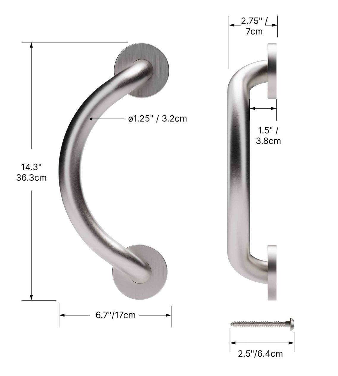Healthcraft PLUS Crescent Ring + Grab Bar