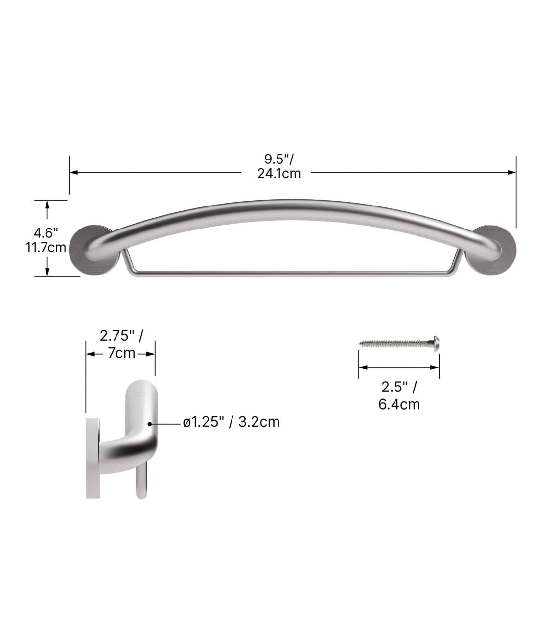 Healthcraft PLUS Towel Bar + Grab Bar