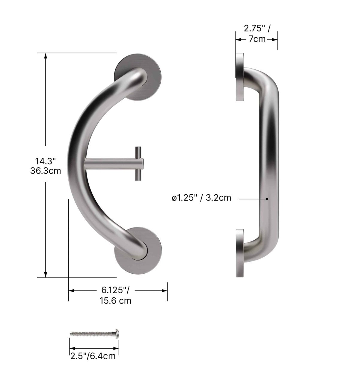 Healthcraft PLUS Towel & Robe Hook + Grab Bar