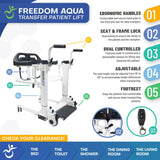 FREEDOM AQUA WATERPROOF PATIENT TRANSFER LIFT - SLING-FREE & PORTABLE