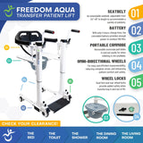 FREEDOM AQUA WATERPROOF PATIENT TRANSFER LIFT - SLING-FREE & PORTABLE