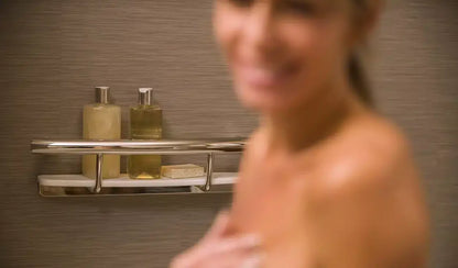 Healthcraft INVISIA Shampoo Shelf + Grab Bar