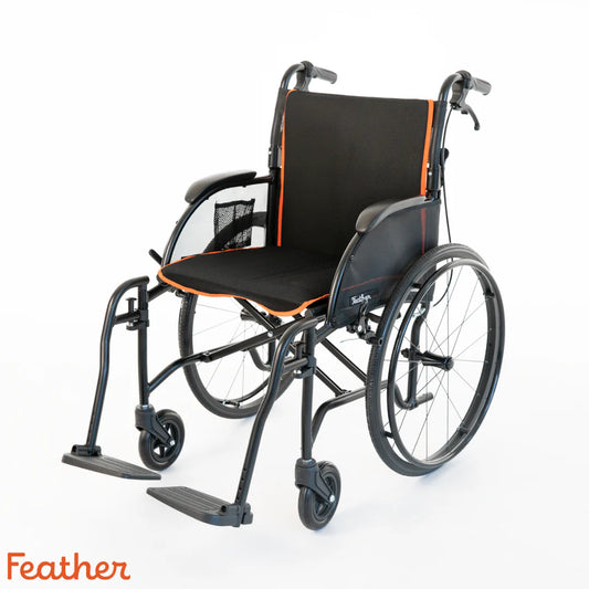 Feather Manual Wheelchair (Matte Black)