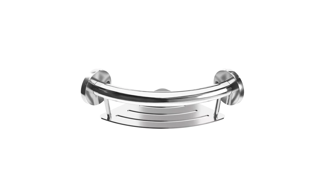 Healthcraft PLUS Corner Shelf + Grab Bar