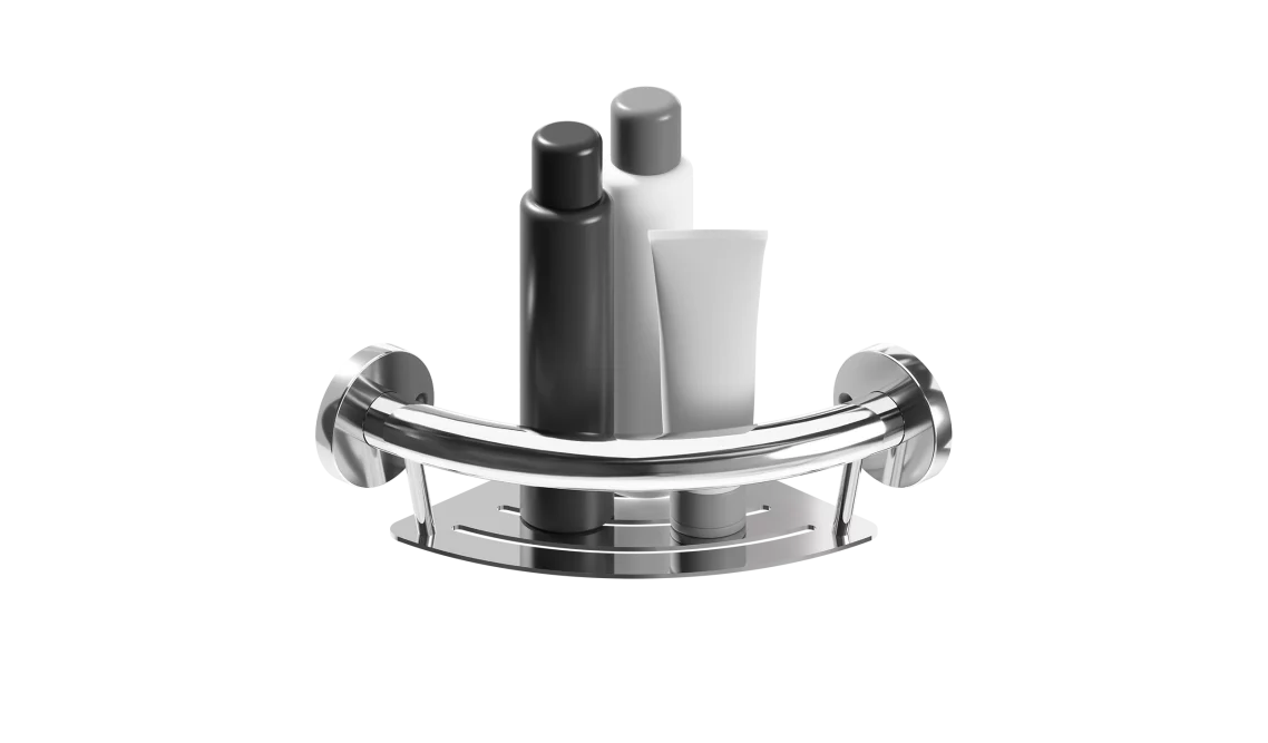 Healthcraft PLUS Corner Shelf + Grab Bar