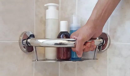 Healthcraft PLUS Corner Shelf + Grab Bar