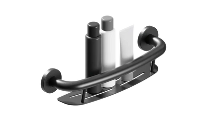 Healthcraft PLUS Shampoo Shelf 16″ + Grab Bar