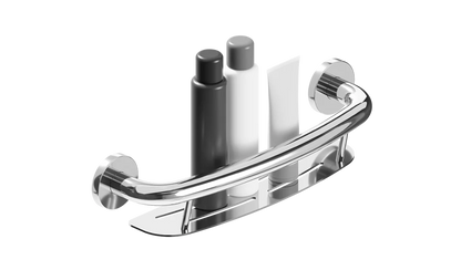 Healthcraft PLUS Shampoo Shelf 16″ + Grab Bar