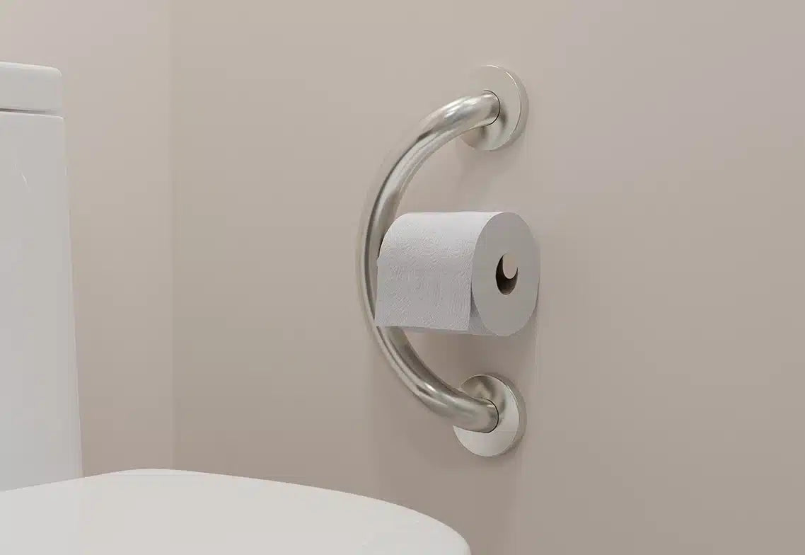 Healthcraft PLUS Toilet Paper Holder + Grab Bar