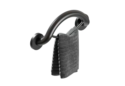 Healthcraft PLUS Towel Ring + Grab Bar