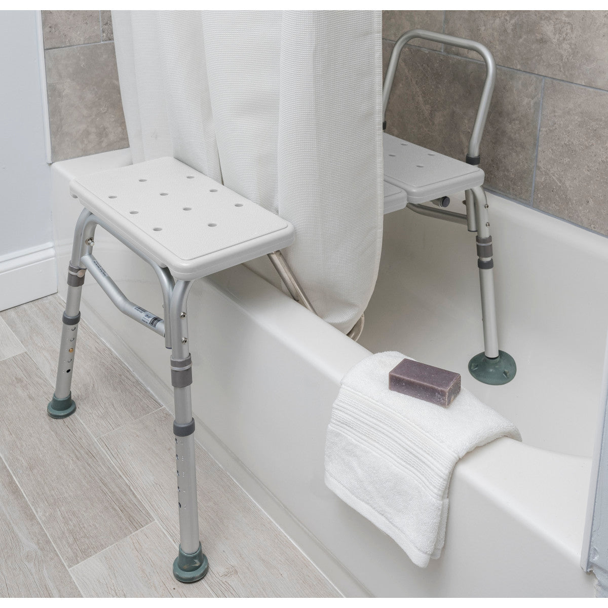 Splash Defense Transfer Bench with Curtain Guard Protection — RTL12032KDR