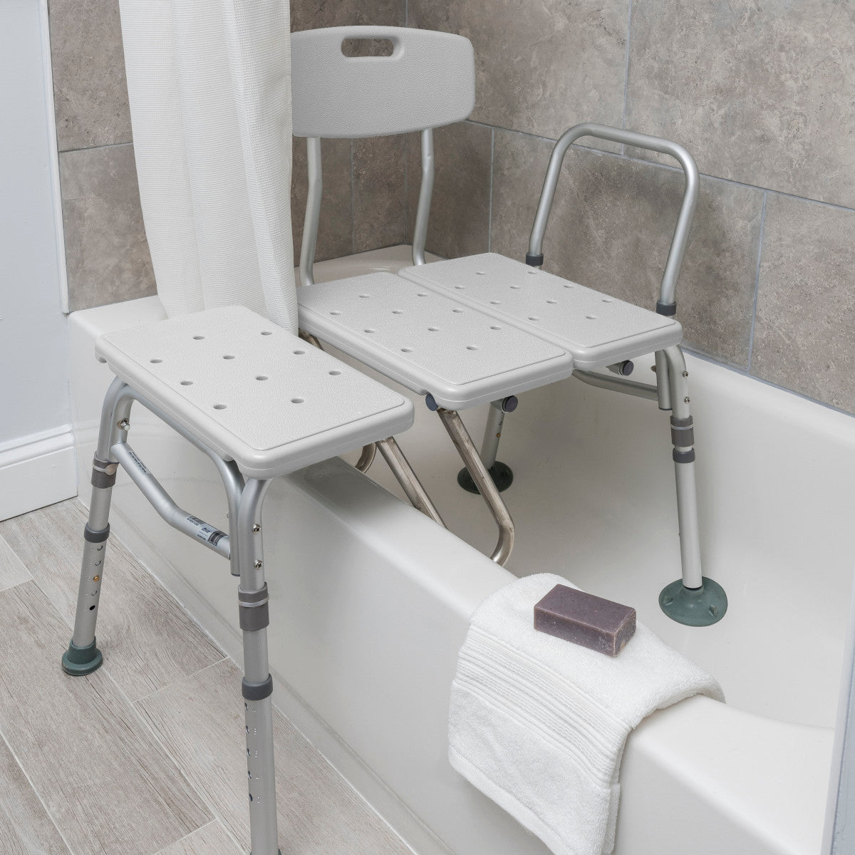 Splash Defense Transfer Bench with Curtain Guard Protection — RTL12032KDR