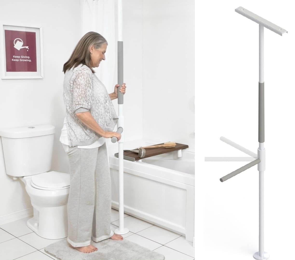 March Healthcraft Healthcraft SuperPole™ with SuperBar™ Transfer Pole – In Motion Services