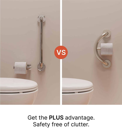 Healthcraft PLUS Toilet Paper Holder + Grab Bar