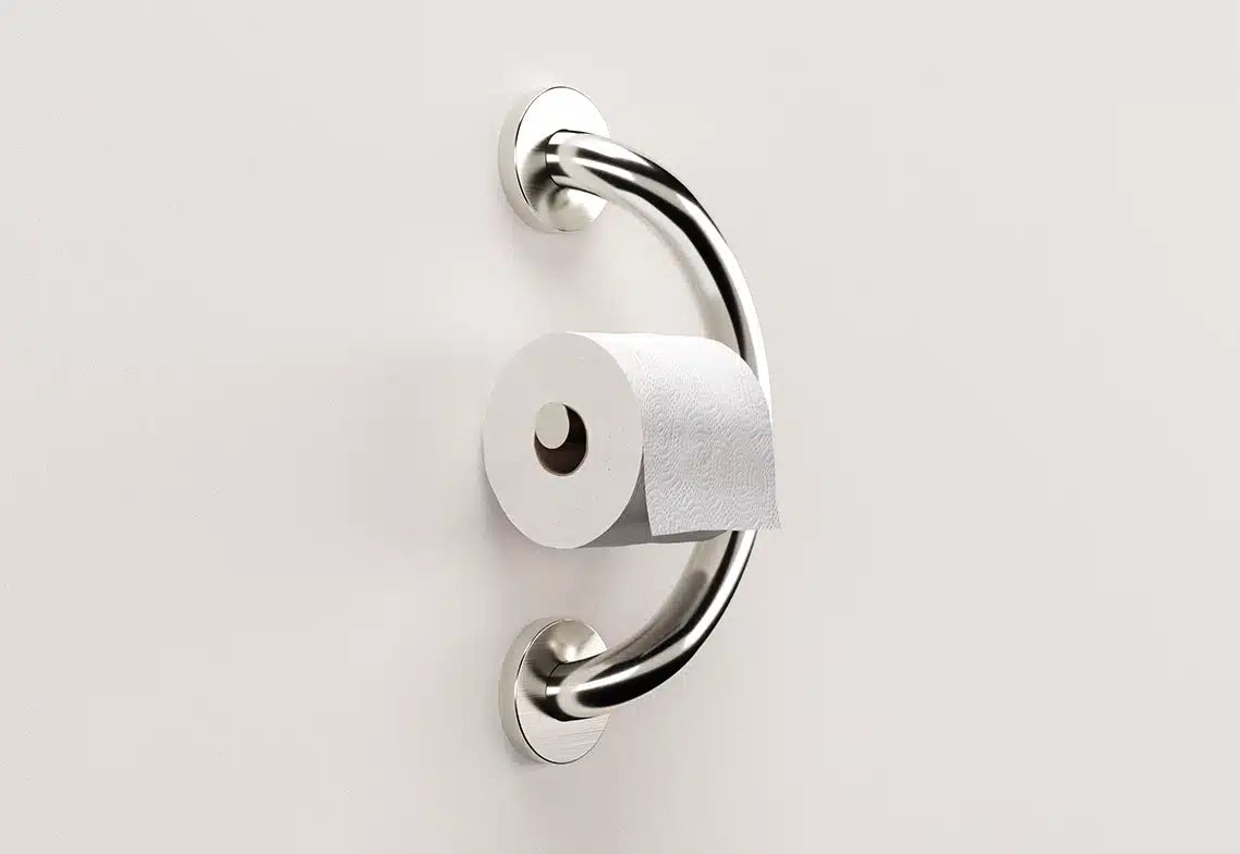 Healthcraft PLUS Toilet Paper Holder + Grab Bar