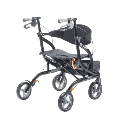 eXcursion XWD Heavy Duty Rollator Rolling Walker, Pearl Black — 700-929