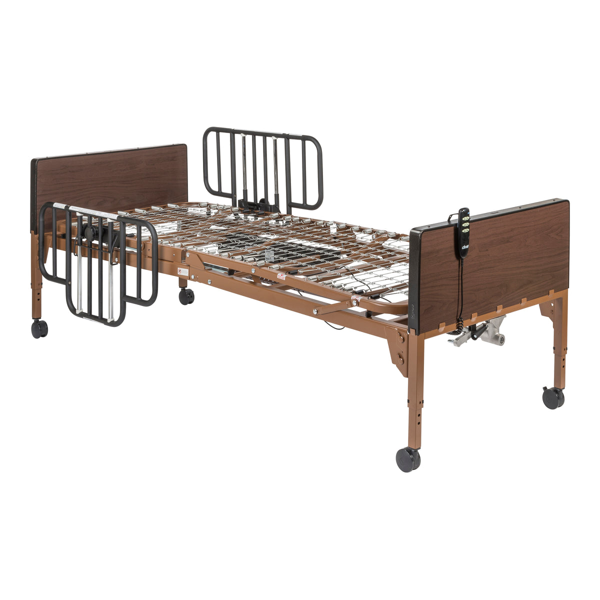 Delta Ultra Light Semi Electric Hospital Bed with Half Rails — 15030BV-HR
