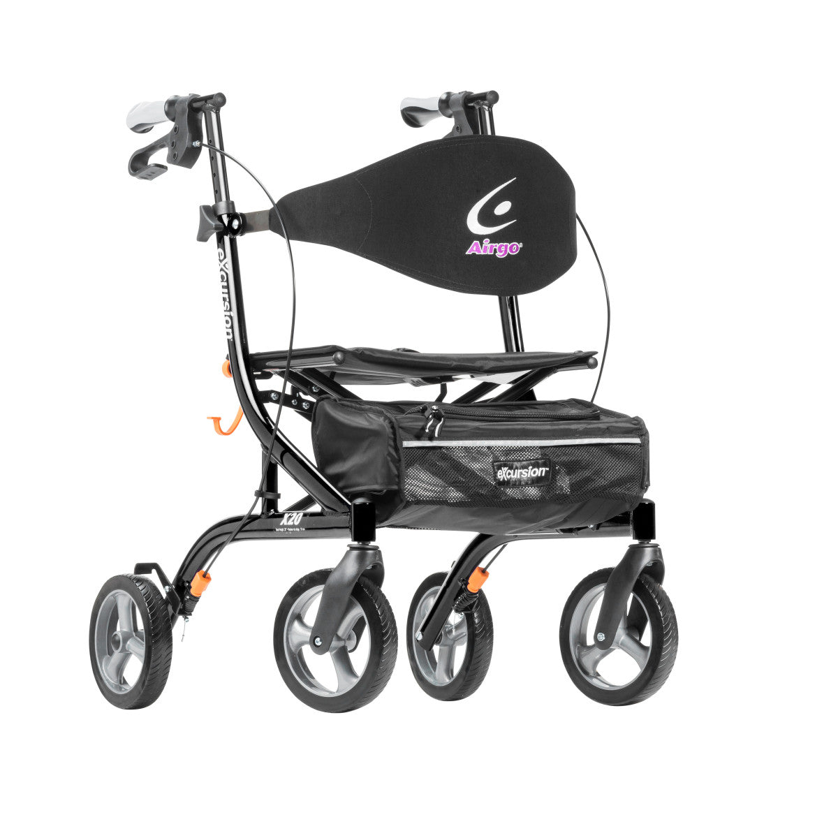 Airgo eXcursion X20 — Pearl Black — front angle