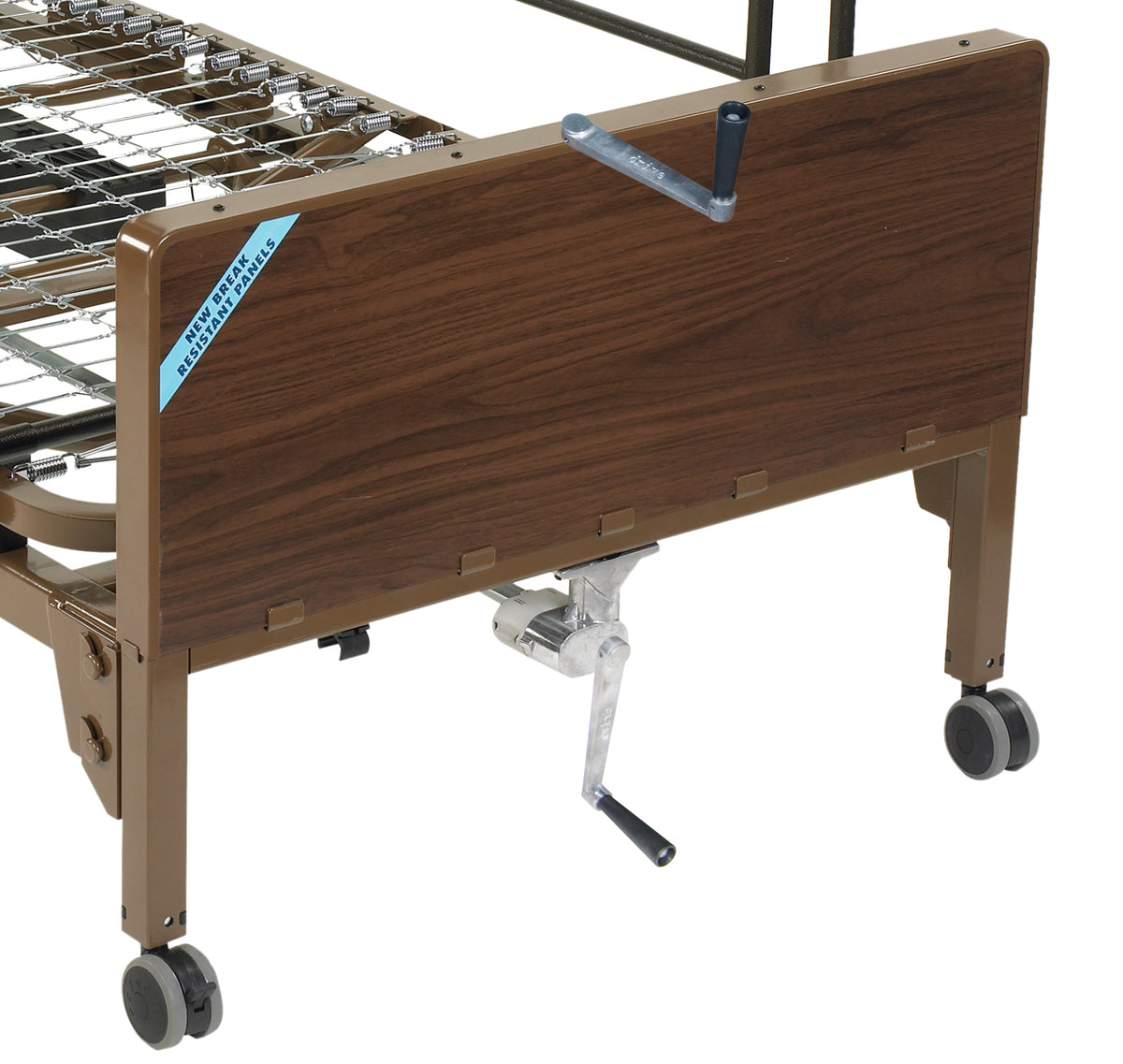 Delta Ultra Light Semi Electric Hospital Bed with Full Rails and Innerspring Mattress — 15030BV-PKG