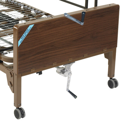 Delta Ultra Light Semi Electric Hospital Bed with Full Rails and Innerspring Mattress — 15030BV-PKG