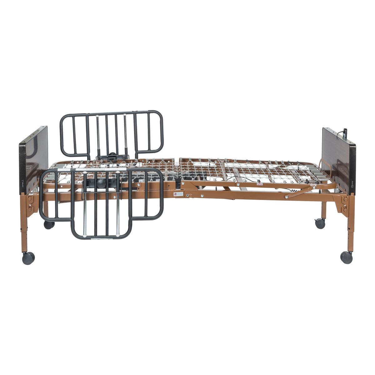 Delta Ultra Light Semi Electric Hospital Bed with Half Rails — 15030BV-HR