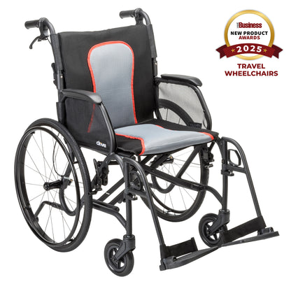 AeroFly™ Ultra-Lite Wheelchair, Matte Black, 18" — AF18FDABK-SF